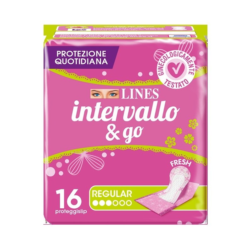 Proteggislip lines intervallo fresh&go ripiegati 16 pezzi