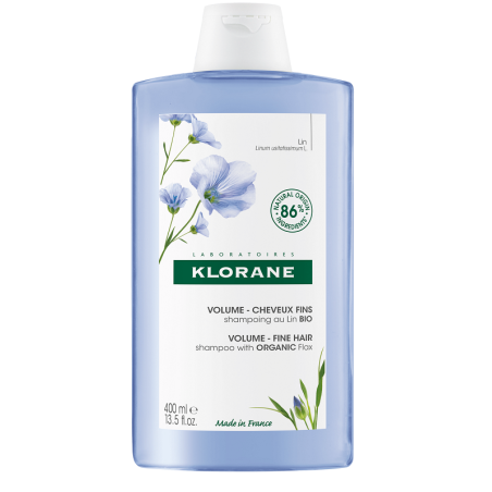 Klorane shampoo volume fine hair con lino 400 ml