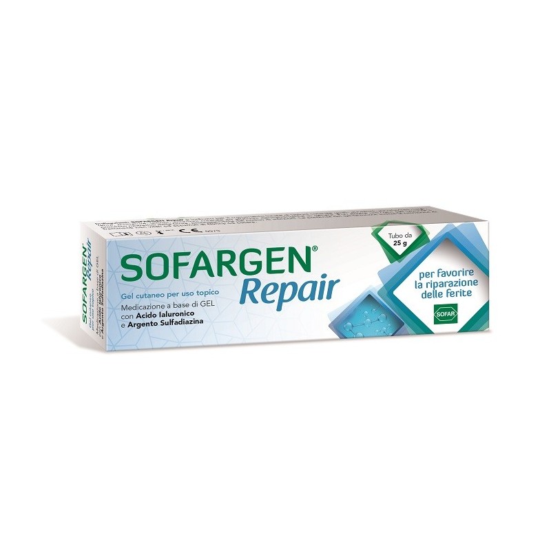 Medicazione sofargen gel acido ialuronico e argento sulfadiazina tubetto 25 g