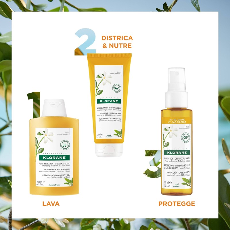 Les polysianes nutri repair sun exposed hair balsamo con tamanu e monoi 200 ml