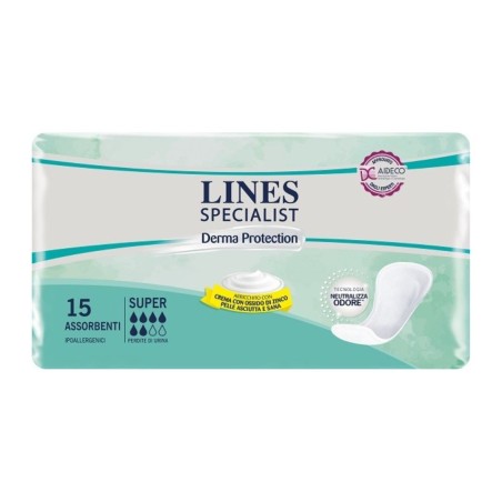 Pannolone per incontinenza lines specialist derma super 15 pezzi