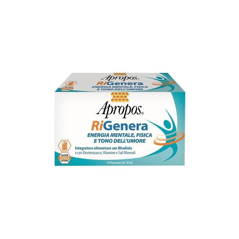 Apropos rigenera energia fisica e mentale 10 flaconcini 10 ml