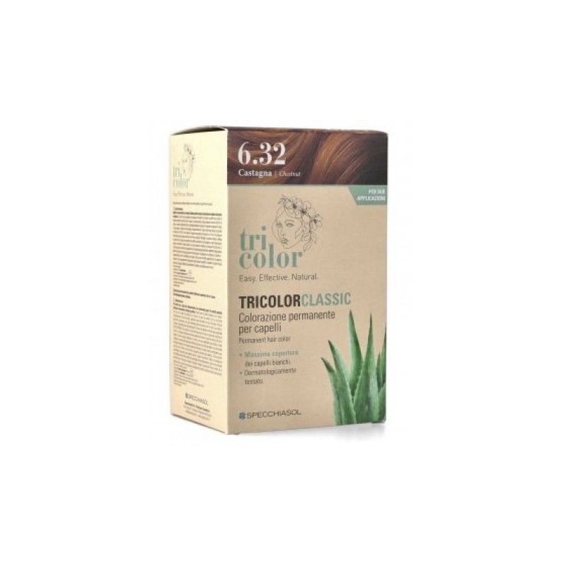 Tricolor classic 6,32 castagna 2 tubi 50 ml + 2 shaker 50 ml+ 4 bustine 8 ml