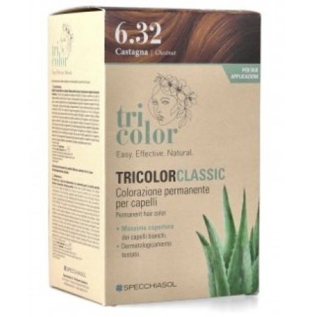 Tricolor classic 6,32 castagna 2 tubi 50 ml + 2 shaker 50 ml+ 4 bustine 8 ml