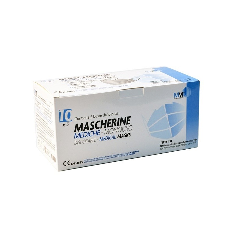 Munus medical mascherina chirurgica iir 50 pezzi nera