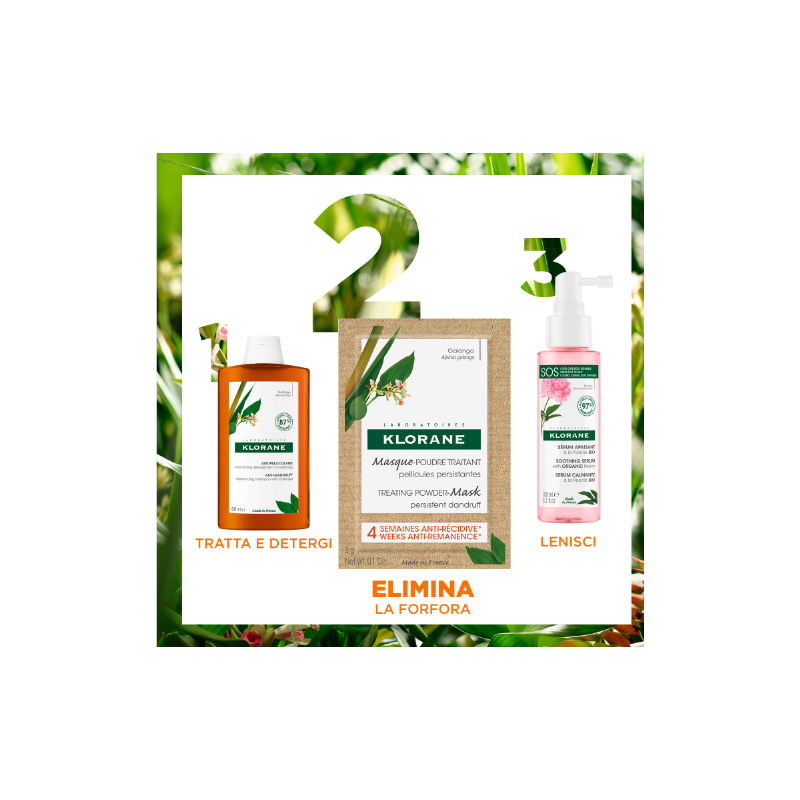 Klorane shampoo maschera 2in1 8 bustine da 3 g