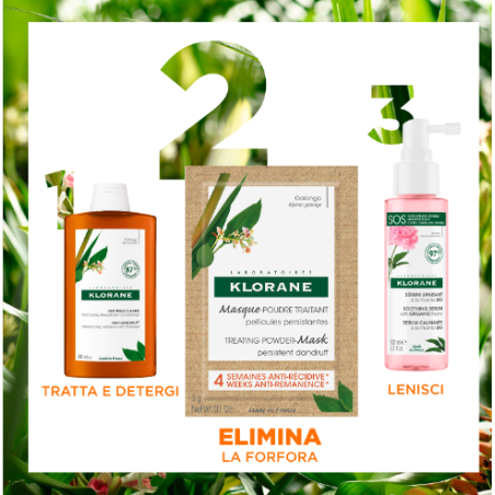 Klorane shampoo maschera 2in1 8 bustine da 3 g