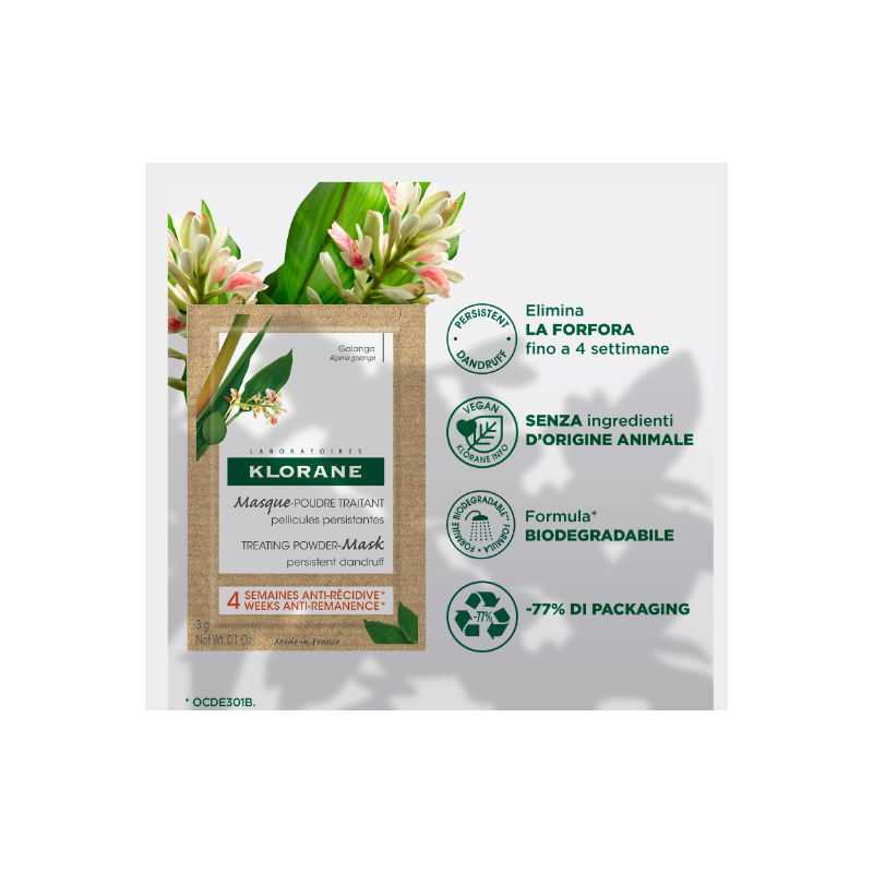 Klorane shampoo maschera 2in1 8 bustine da 3 g