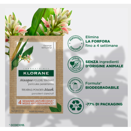 Klorane shampoo maschera 2in1 8 bustine da 3 g