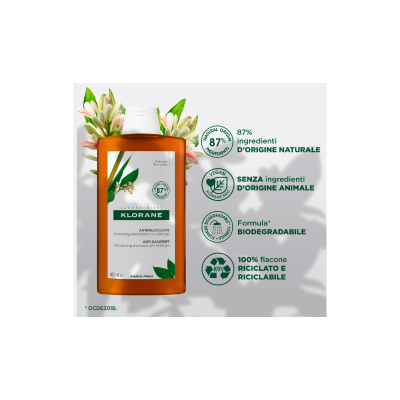 Klorane shampoo galanga 400 ml