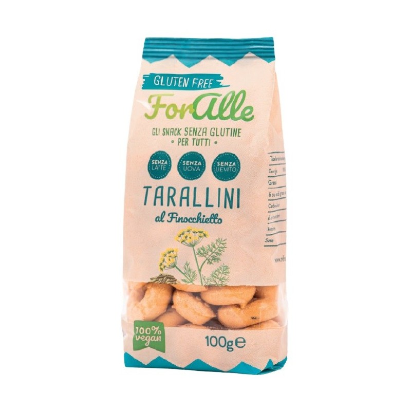 Foralle tarallini senza glutine al finocchietto 100 g Foralle tarallini senza glutine al finocchietto 100 g