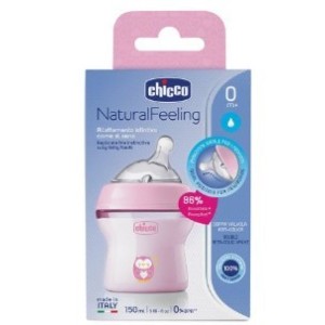 Chicco biberon nat feel pp 0m+ 150 ml bimba