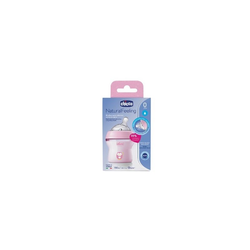Chicco biberon nat feel pp 0m+ 150 ml bimba