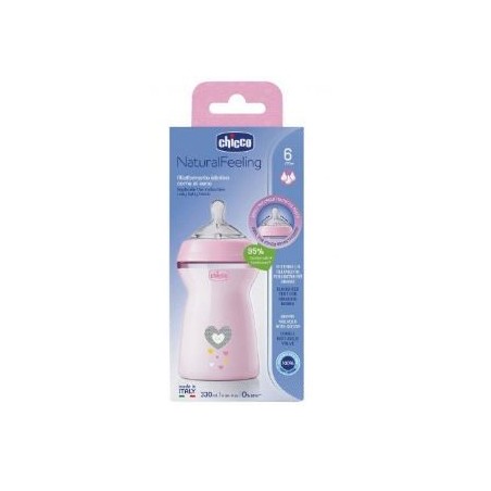 Chicco biberon nat feel pp 6m+ 330 ml bimba