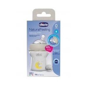 Chicco biberon nat feel vetro 0m+ 150 ml