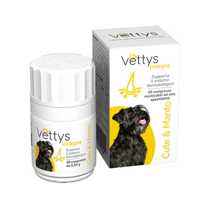 Vettys integra cute&manto cane 30 compresse masticabili