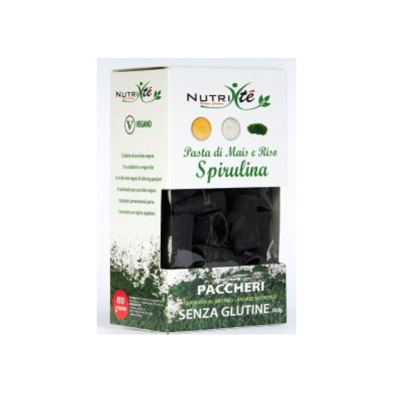 Nutri te' paccheri con spirulina mais e riso 250 g Nutri te' paccheri con spirulina mais e riso 250 g
