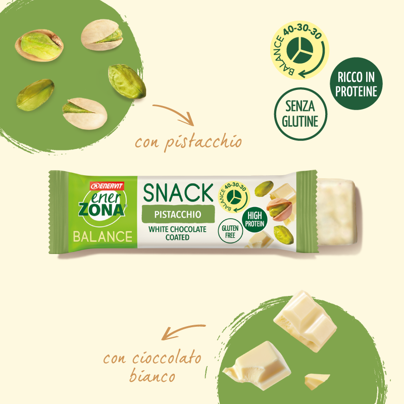 Enerzona snack pistacchio cioccolato bianco 27 g