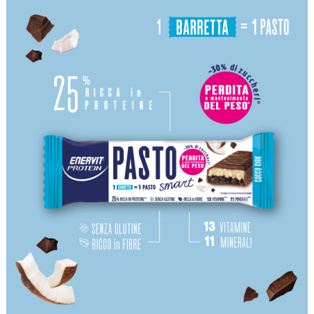 Enervit protein pasto sostitutivo cocco ciok 55 g
