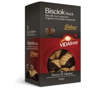 Bisciok black cioccolato fondente vidafree biscotti senza glutine 150 g