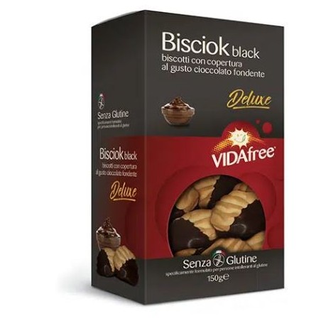 Bisciok black cioccolato fondente vidafree biscotti senza glutine 150 g