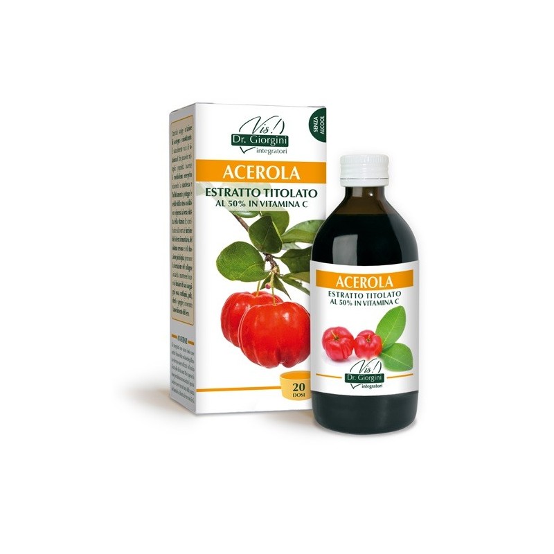 Acerola estratto titolato al 50% 200 ml Acerola estratto titolato al 50% 200 ml