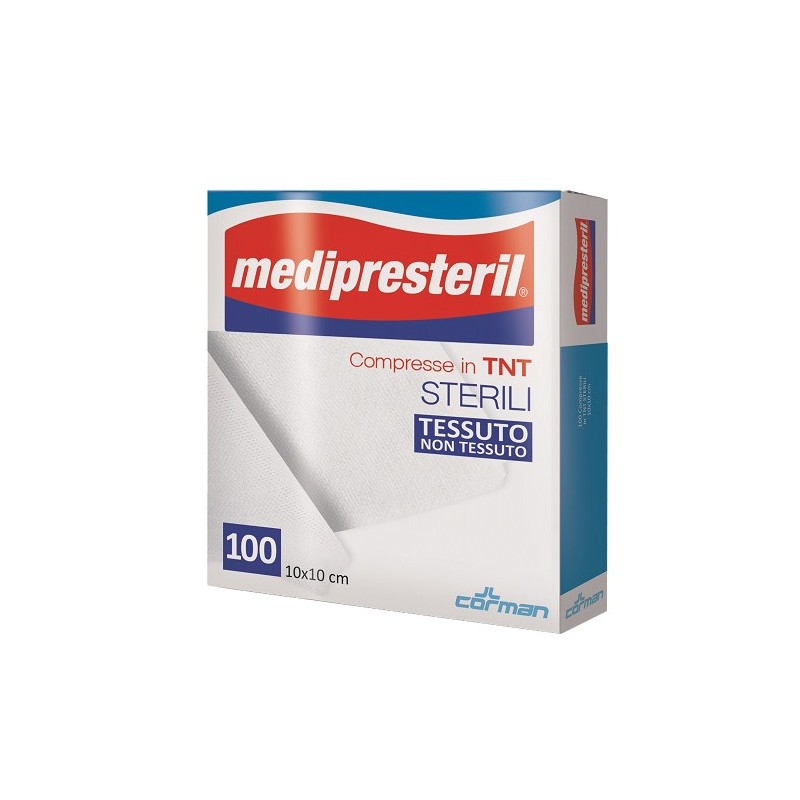 Garza compressa medipresteril tnt 10x10cm 100 pezzi