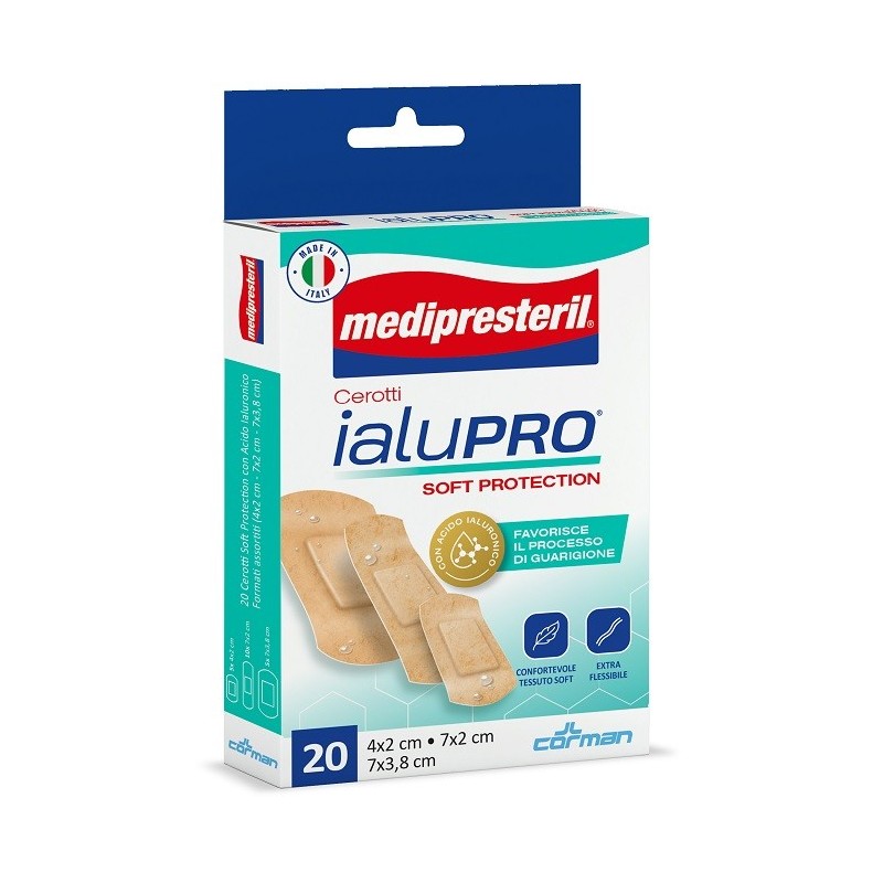Medipresteril cerotti ialupro soft protection 3 formati assortiti 20 pezzi