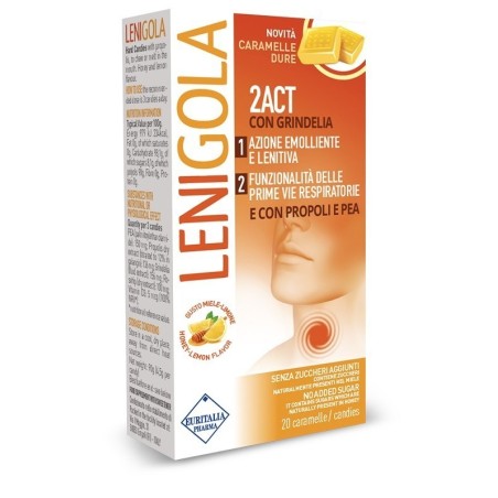 Lenigola 2act caramelle dure 20 pezzi