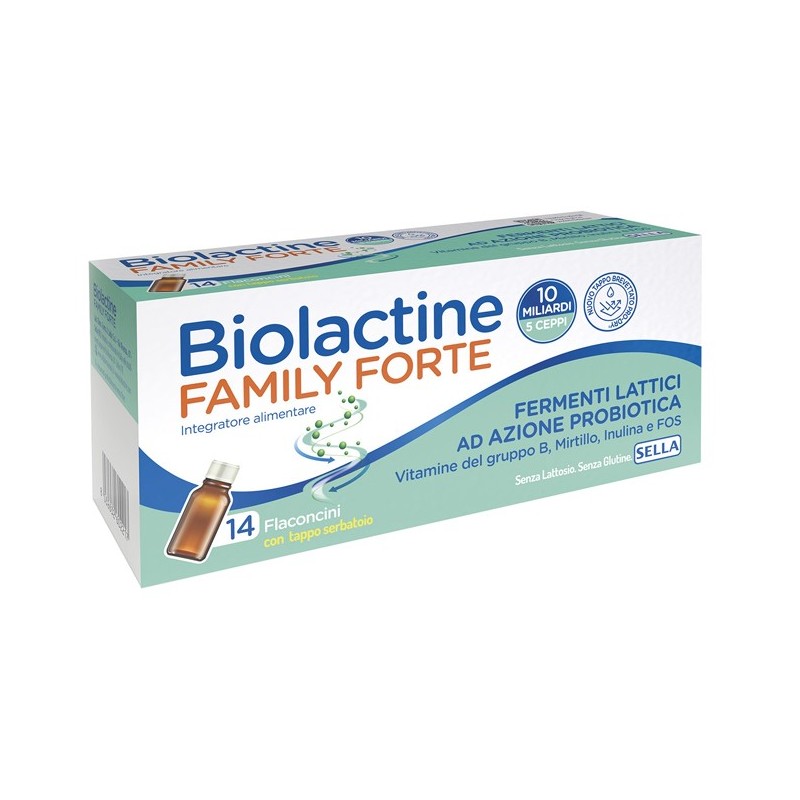 Biolactine family forte 10 miliardi 14 flaconcini da 9 ml