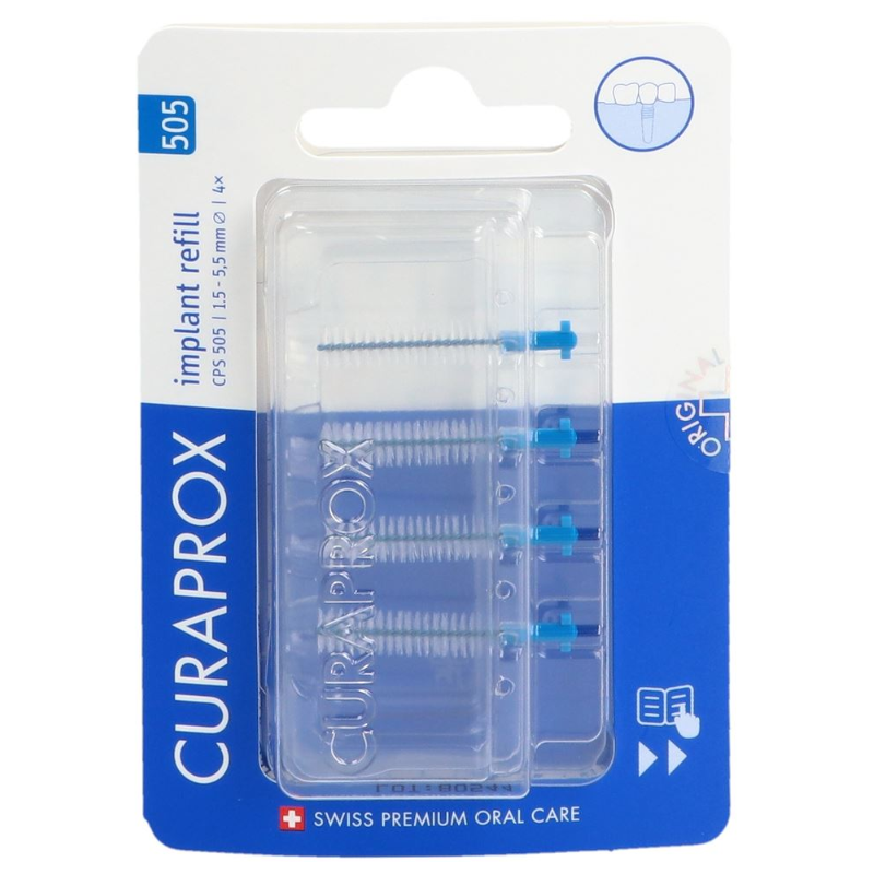 Curaprox capsule 505 implant refill 5 scovolini black