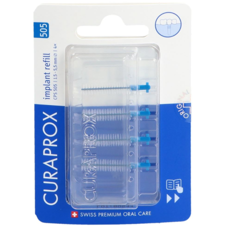Curaprox capsule 505 implant refill 5 scovolini black