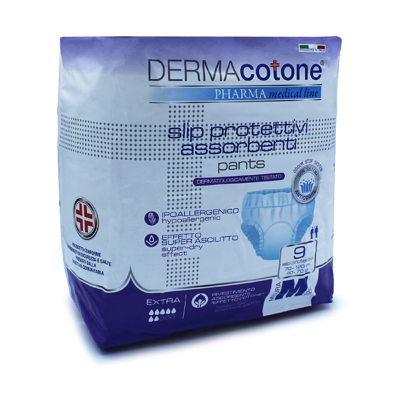 Slip protettivo assorbente pants dermacotone m 9 pezzi
