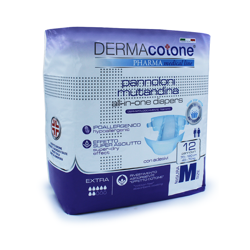 Pannolone mutandina per incontinenza dermacotone m 12 pezzi