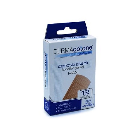 Cerotto ipoallergenico dermacotone medium 7,2x1,9cm 12 pezzi