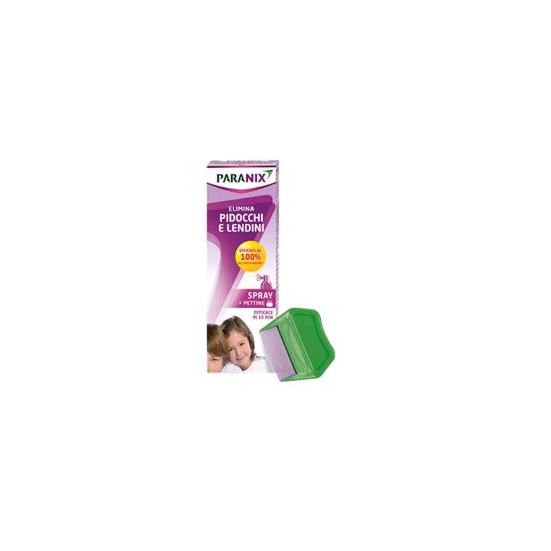 Trattamento pidocchi e lendini paranix spray 100 ml + pettine