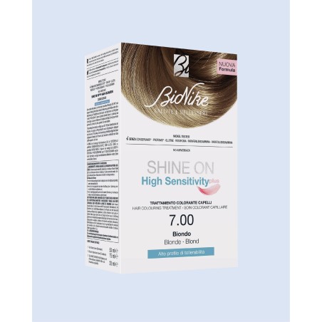 Shine on high sensitivity plus biondo 7,00 rivelatore in crema 75 ml + crema colorante 50 ml