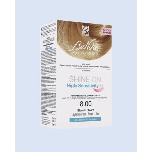 Shine on high sensitivity plus biondo chiaro 8,00 rivelatorein crema 75 ml + crema colorante 50 ml