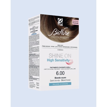 Shine on high sensitivity plus biondo scuro 6,00 rivelatorein crema 75 ml + crema colorante 50 ml