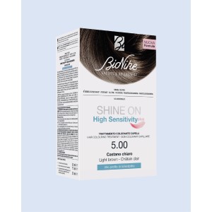 Shine on high sensitivity plus castano chiaro 5,00 rivelatore in crema 75 ml + crema colorante 50 ml