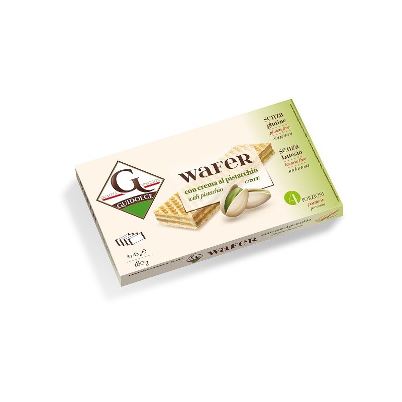 Wafer con crema al pistacchio 4 porzioni x 45 g