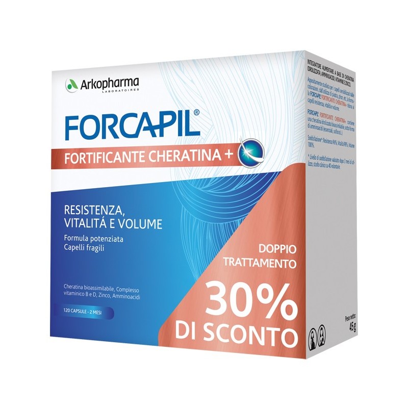 Forcapil fortificante cheratina+ promo 120 capsule prezzo speciale Forcapil fortificante cheratina+ promo 120 capsule prezzo speciale