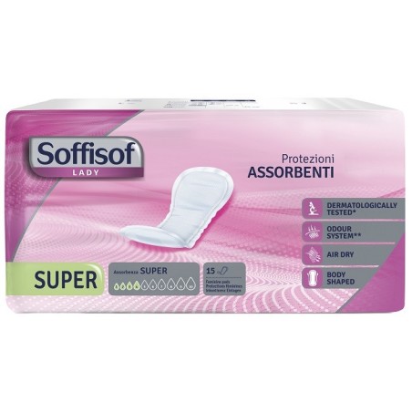 Pannolone per incontinenza soffisof lady air dry super 15 pezzi