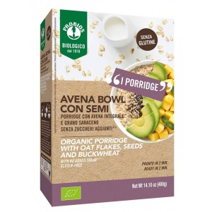 Probios bio avena bowl semi piu' porridge con avena integrale e grano saraceno 400 g
