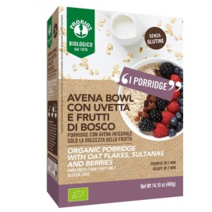 Probios bio avena bowl frutti di bosco porridge con avena integrale 400 g