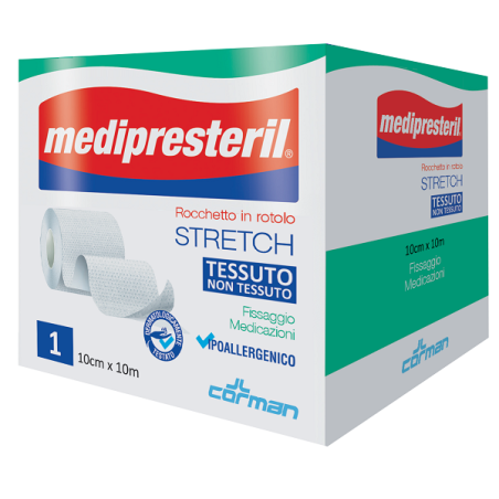 Medipresteril rocchetto rotolo stretch tessuto non tessuto 10 cm x 1000 cm