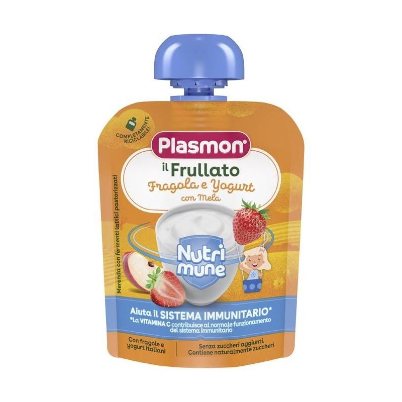 Plasmon nutri-mune fragola/yogurt con mela 85 g