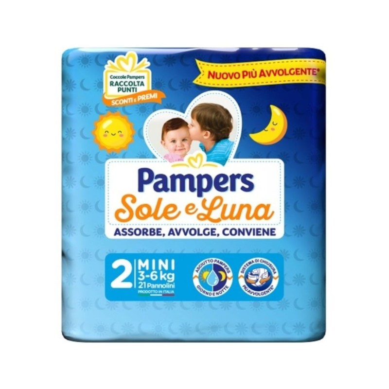 Pampers sole luna midini 21 pezzi
