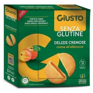 Giusto senza glutine delizie cremose albicocca 6 confezionida 30 g