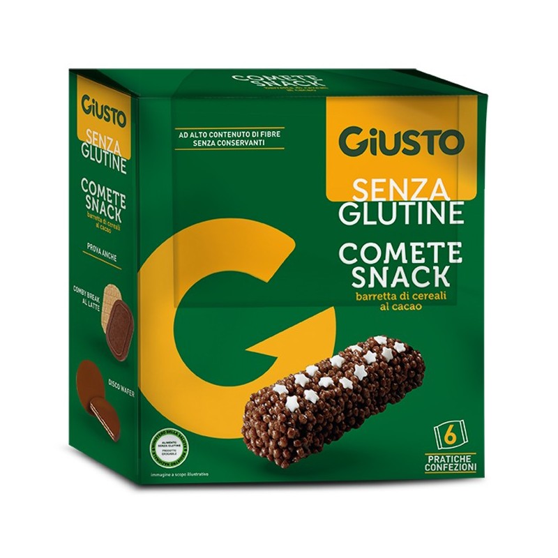 Giusto senza glutine comete snack 6 confezioni da 20 g
